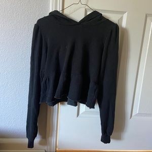 urban outfitters black hoodie sweatshirt